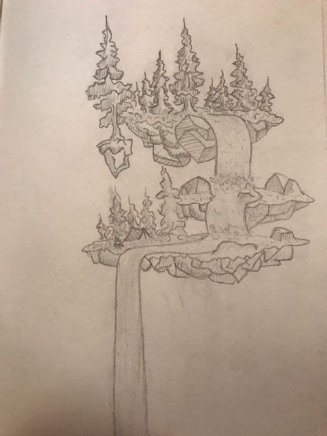 how to draw floating islands
