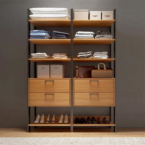 Organizadores De Roupas Para Closet - Estante Closet Organizador De Roupas Com 04 Gavetas 100% Mdf