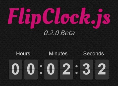 jquery retro flip clock countdown timer plugin flipclock