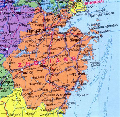 Zhejiang Province Map, China - Full size | Gifex