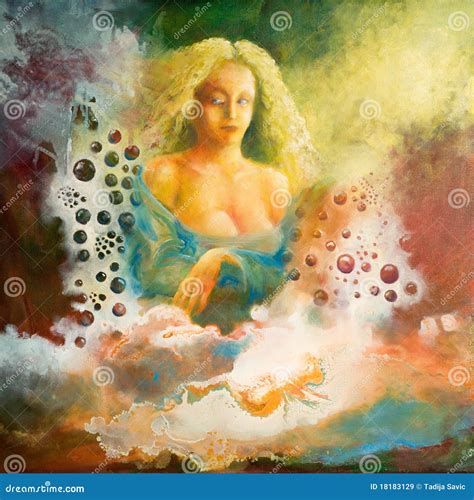 Woman dreams stock illustration. Illustration of woman - 18183129