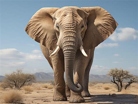 AI generated elephant portrait, generative ai 39233050 Stock Photo at