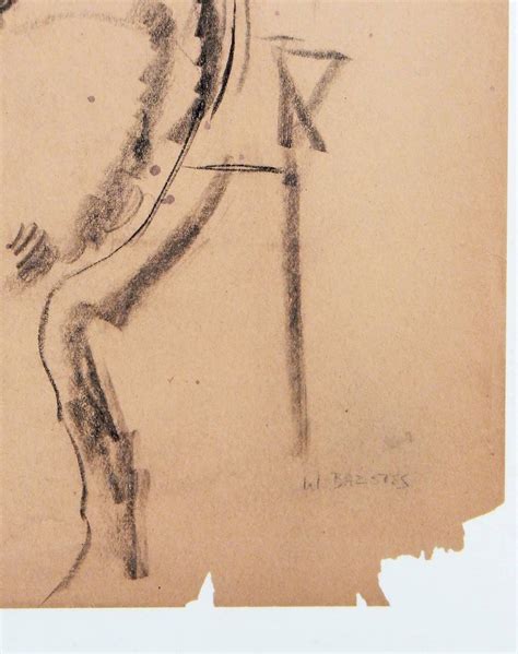 "Male Nude, " Early and Fine Drawing by William Baziotes at National