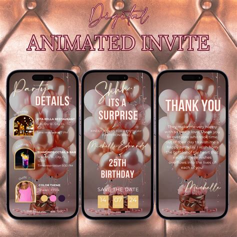 Surprise Party Birthday Invitation, Digital Shhh Its a Surprise