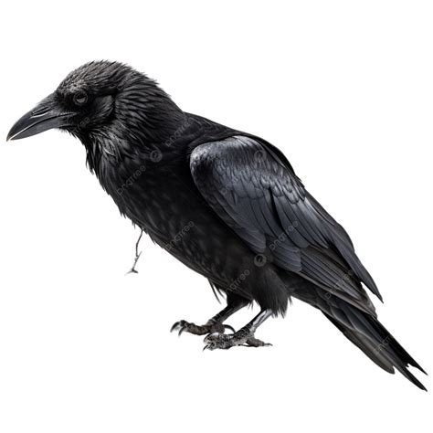 Black Raven Side Profile, Raven Silhouette, Raven Profile View PNG