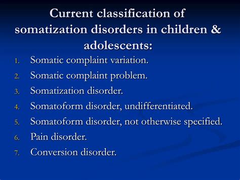 somatization disorders  children adolescents powerpoint