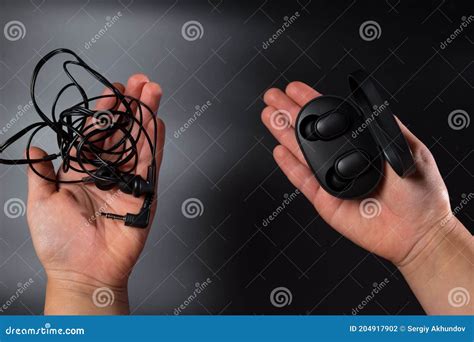 wireless  wired headphones bluetooth headphones stock photo image