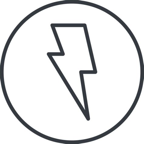 lightning thin icon  friconix fi ctluhl lightning thin thinline