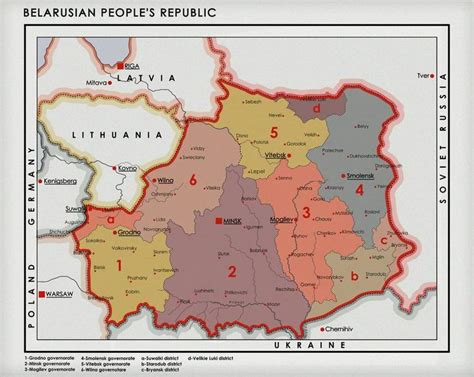 Belarus People's Republic Map