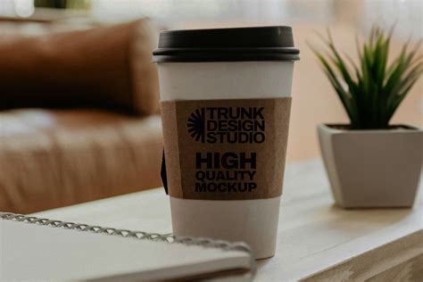 Coffee Cup Label Mockup