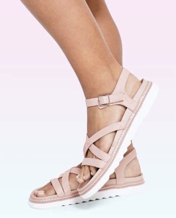 Teen Girls Strappy Sandals | The Children's Place - BLUSH