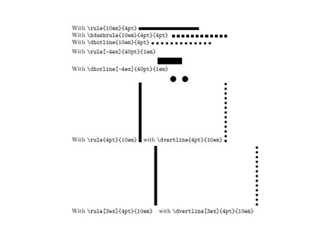 What's the dotted line equivalent of \rule? - TeX - LaTeX Stack Exchange
