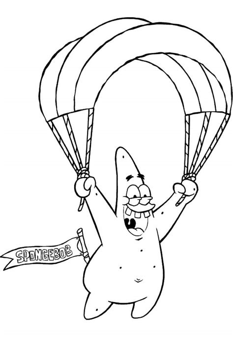 squidward coloring pages patrick star flying  printable coloring