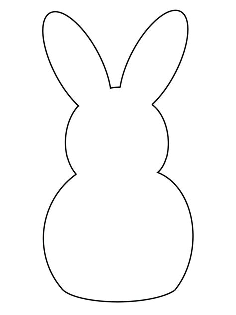 bunny shapes templates  diy projects simple bunny pattern blank