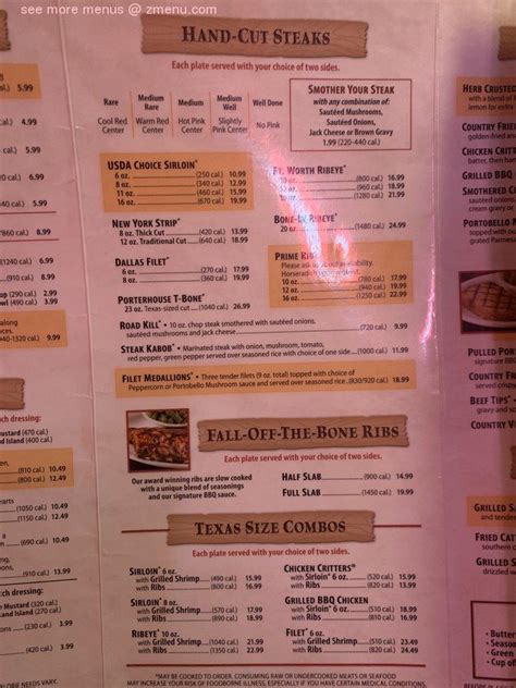 Texas Roadhouse Full Menu And Prices