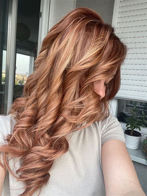 Ginger hair with highlights
