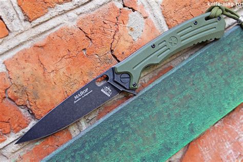 Купить нож Складной нож Майор AUS-8 Black Titanium, Нокс
