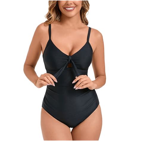 Bigersell Women Vacation One-Piece Swimsuits, Tie Front Cutout High