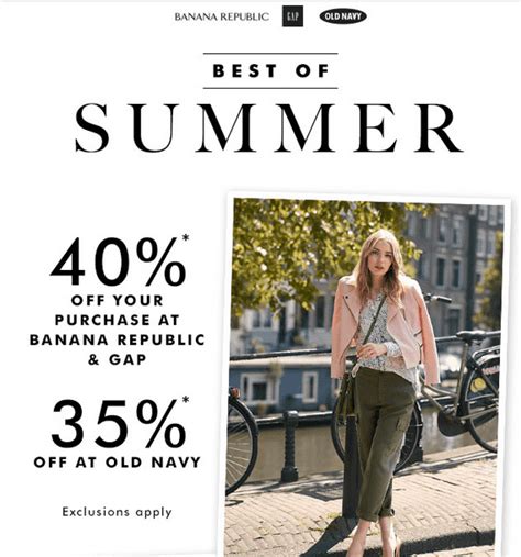 Gap, Banana Republic & Old Navy Canada Offers: Save 40% Off Your ...