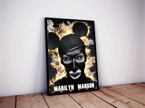 Marilyn Manson Poster Marilyn Manson print poster canvas art | Etsy