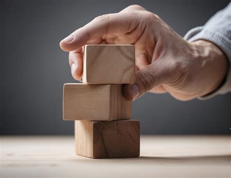 Download Ai Generated, Wooden Blocks, Hand. Royalty-Free Stock ...