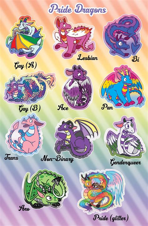 Pride Dragon Stickers - Etsy | Gay sticker, Lgbt sticker, Lgbt pride art