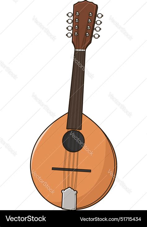Semi realistic mandolin cartoon Royalty Free Vector Image