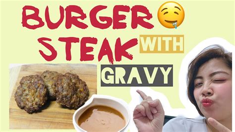 How to cook burger steak with gravy - YouTube