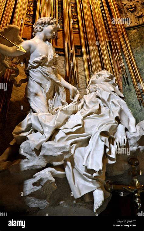 The Ecstasy of St Teresa (by Gian Lorenzo Bernini) in Cornaro chapel ...