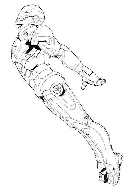 Iron Man Flying Sketch