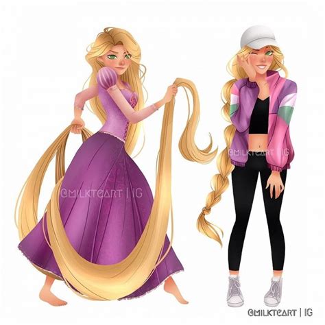 Рапунцель от классической принцессы до современной девушки | Disney ...