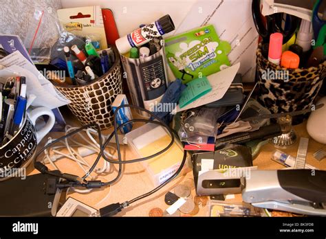 Messy Office Desk Stock Photo - Alamy