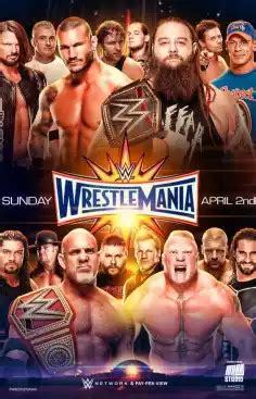 wrestlemania  poster  goldposter