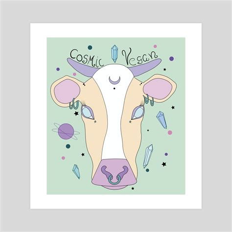 Cosmic cow, an art print by Alizée Goulet - INPRNT