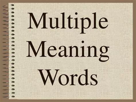 multiple meaning words powerpoint