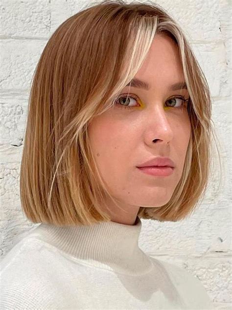 bob with curtain bangs - Women Haircuts