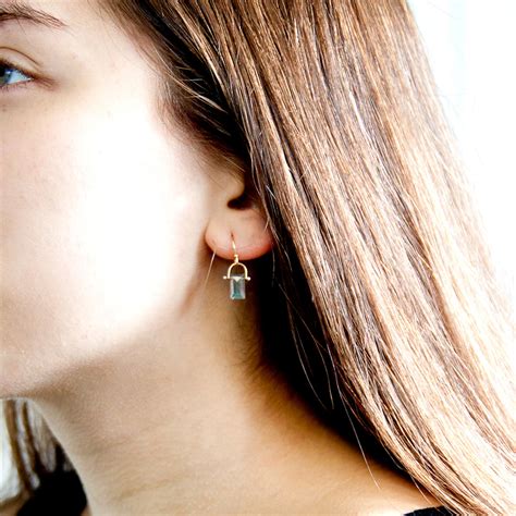 Mini Sycamore Blue Quartz Earrings by Lulu Designs - NEWTWIST