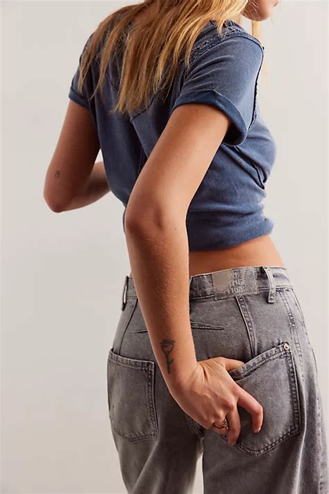 We The Free Good Luck Mid-Rise Barrel Jeans | Free People UK