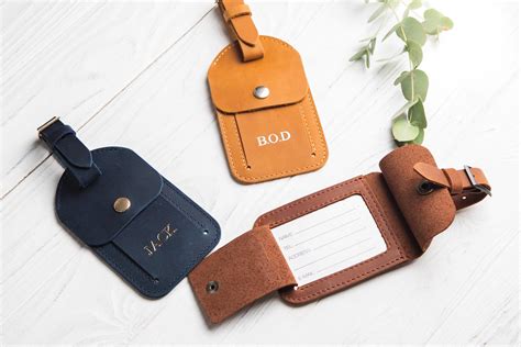 Customized Leather Luggage Tags, Bag Tags for Luggage, Name Tags for