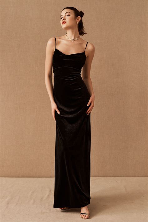 Jenny Yoo Sammi Velvet Dress | Black evening dresses, Black dress