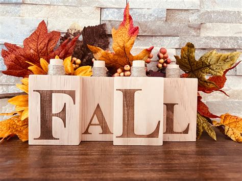 Handcrafted Wooden FALL Sign Minimalist Home Decor Rustic Wood Pumpkin ...