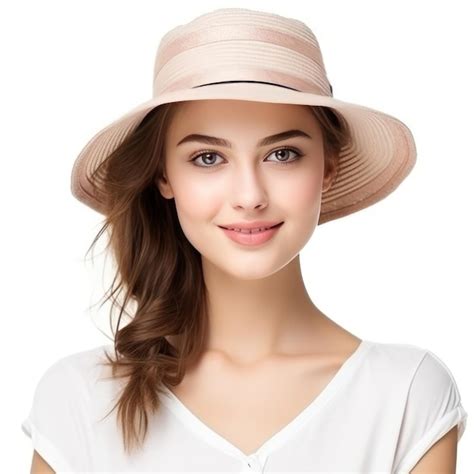 Premium AI Image | Beautiful girl with summer cap