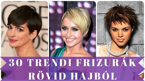 30 trendi frizurák rövid hajból - YouTube