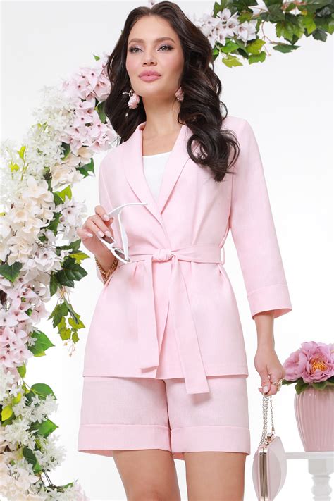Купить Розовый костюм с шортами по цене: 2 280 ₽ арт. К-0828-0076-01 ...