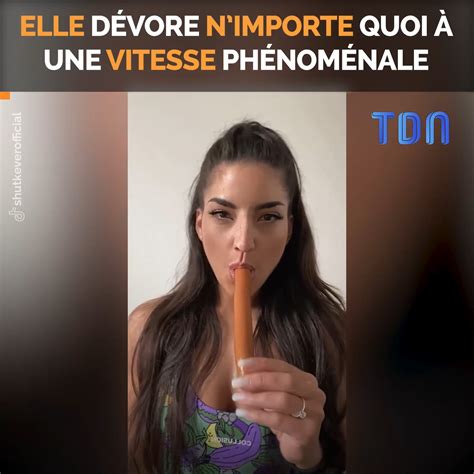 Cette femme peut tout rentrer dans sa bouche ! 🍕🌭🍌 | Elle arrive à tout