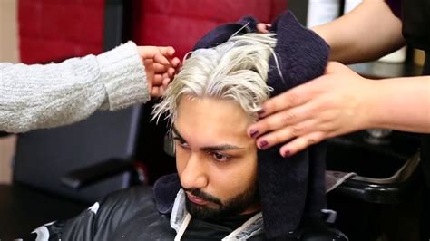 men platinum blonde hairstyle brown boy   youtube