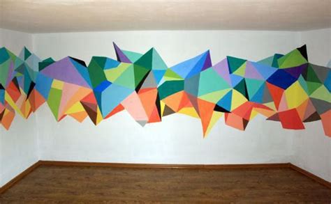 Яркая, оригинальная и такая простая геометрия на стене | Wall paint ...