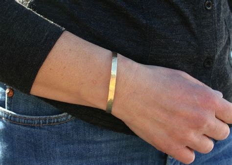 18k Gold Cuff Bracelet. Solid Gold Cuff. Hammered Gold Cuff. - Etsy