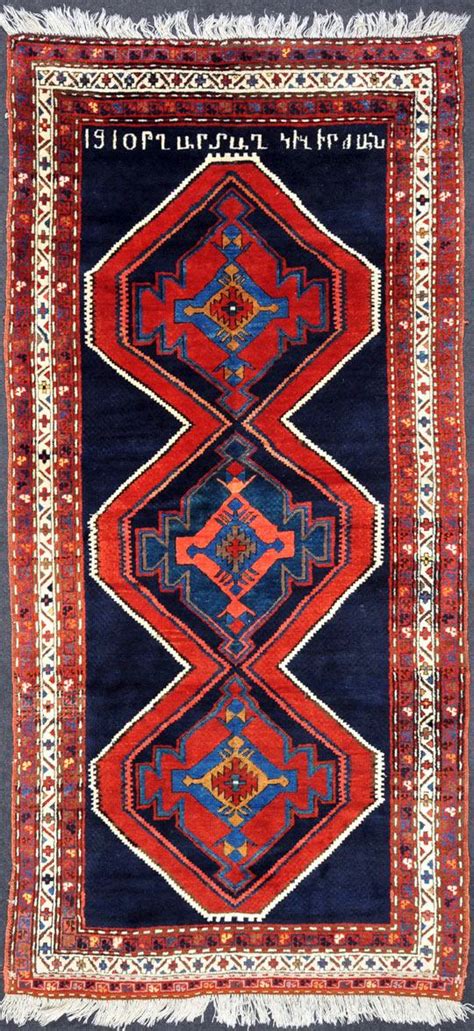антикварный армянский ковёр с датой 1910 года