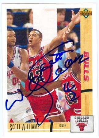 Scott Williams autographed Basketball Card (Chicago Bulls) 1992 Upper ...